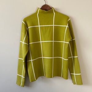 Cynthia Rowley Green Mock Neck Sweater